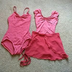 Pink ABT Capezio Ballet Leotards plus skirt